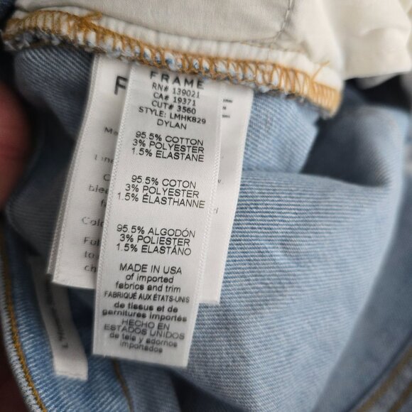 Frame L'Homme Dylan Skinny Jeans Men's Size 34 in Light Wash Dylan - Picture 9 of 10